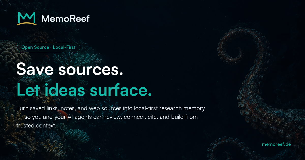 MemoReef concept overview